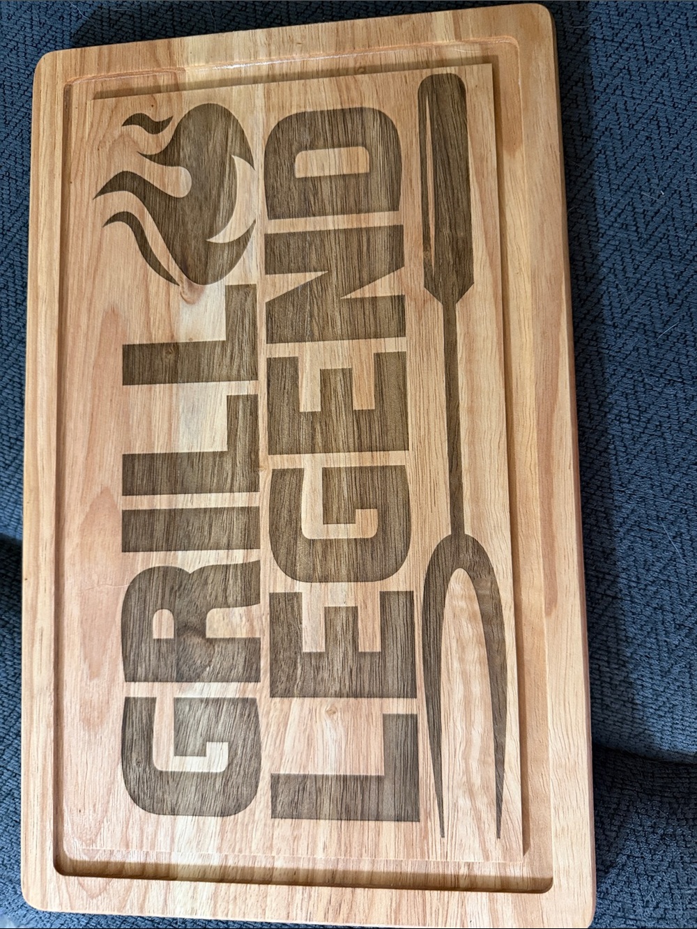 New Grill Legend Laser Engraved Maple Wood Cutting Board
